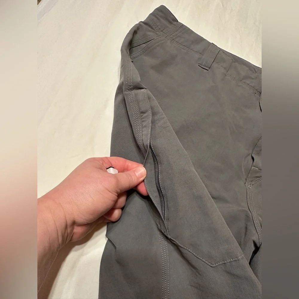 Horny Toad Men's 38 Performance Stretch Outdoor Shorts Gray Cargo Pockets Gorp